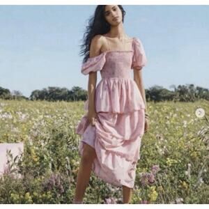LoveShackFancy x Target "Simone"
Tiered Maxi Dress Pink Floral Size Med
Coquette